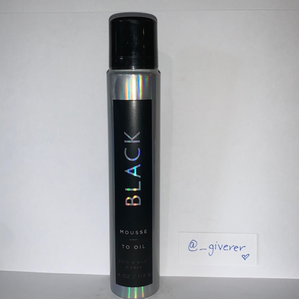 Black Mousse to Oil Body Moisturizer Fragrance Experiment